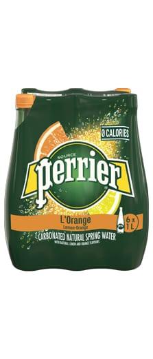 Perrier Orange Plastic Bottle 1L