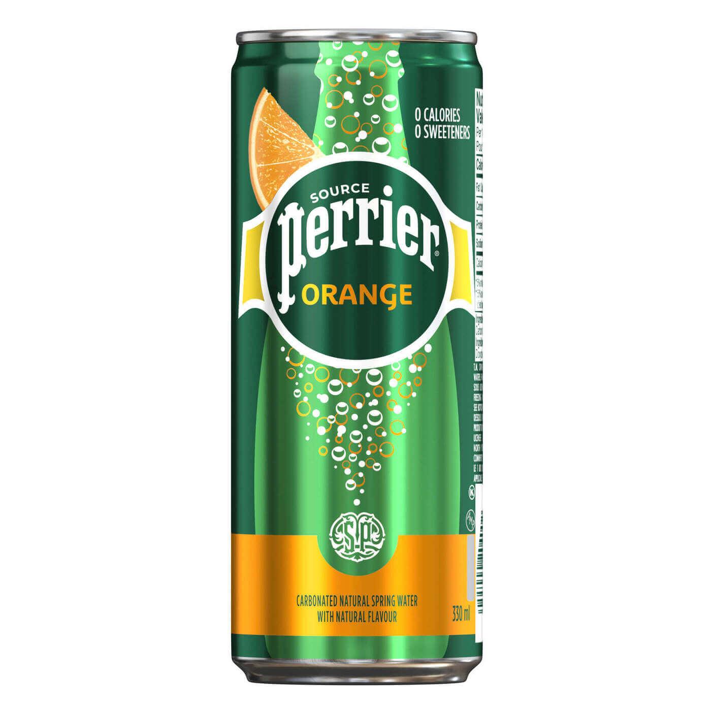 Perrier Orange Slim Can 330ml