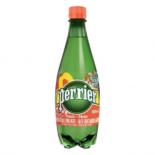 Perrier peach plastic bottle