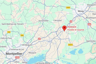 PERRIER museum Google map screenshot 