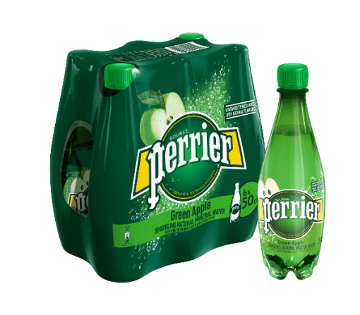 Perrier green apple plastic bottle pack