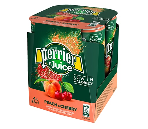 Peach Cherry can 25cl pack